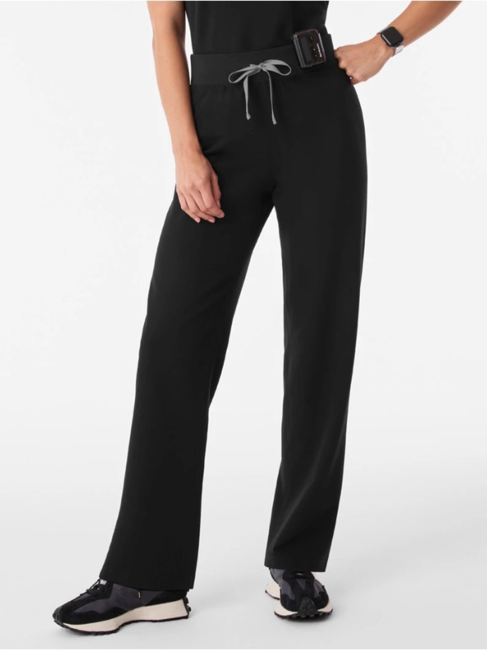 Figs Livingston High-Rise Straight-Leg Scrub Pants